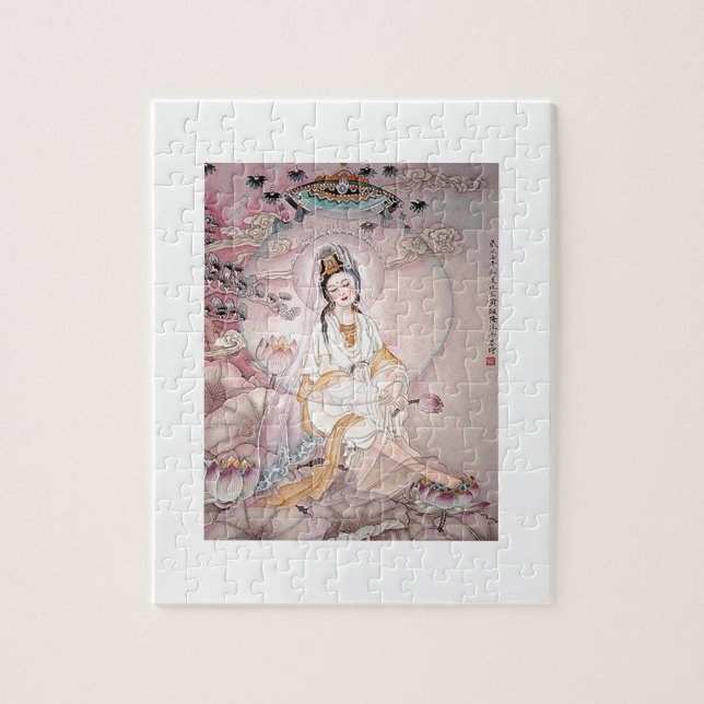 Kuan Yin; Buddhist Goddess Of Compassion Jigsaw Puzzle (Vertical)