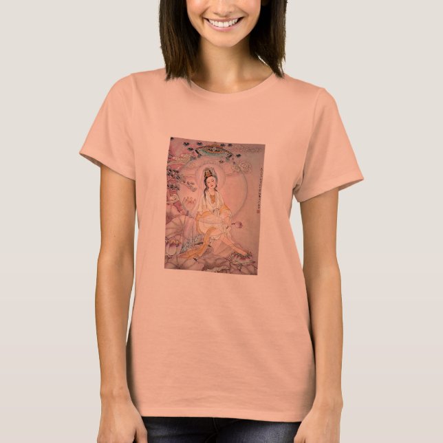 Kuan Yin; Buddhist Goddess Of Compassion T-Shirt (Front)