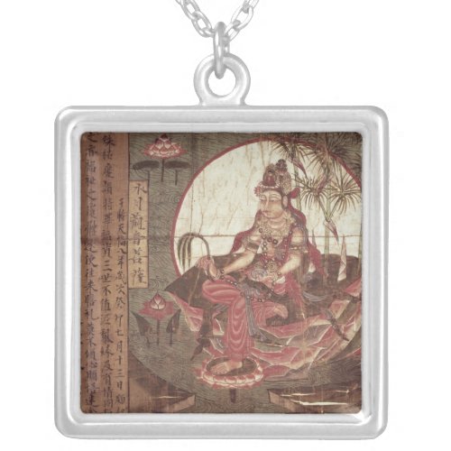 Kuan_yin Goddess of Compassion Silver Plated Necklace