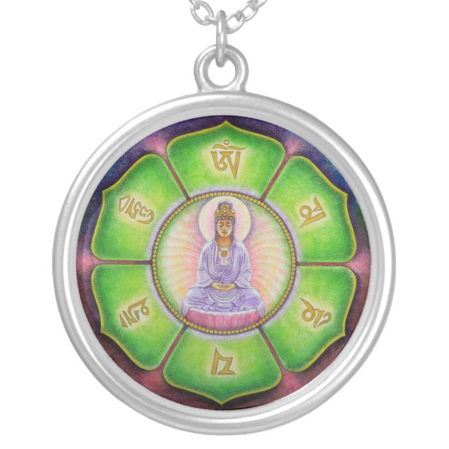 Kuan Yin "Om Mani Padme Hum" Necklace (Front)