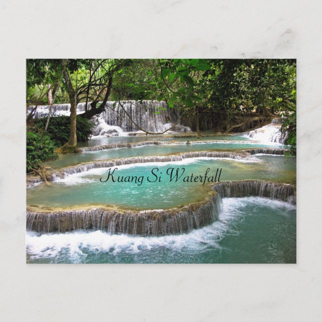 Kuang Si Waterfall, nature, Postcard (Front)