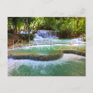 Kuang Si Waterfalls, Laos Postcard
