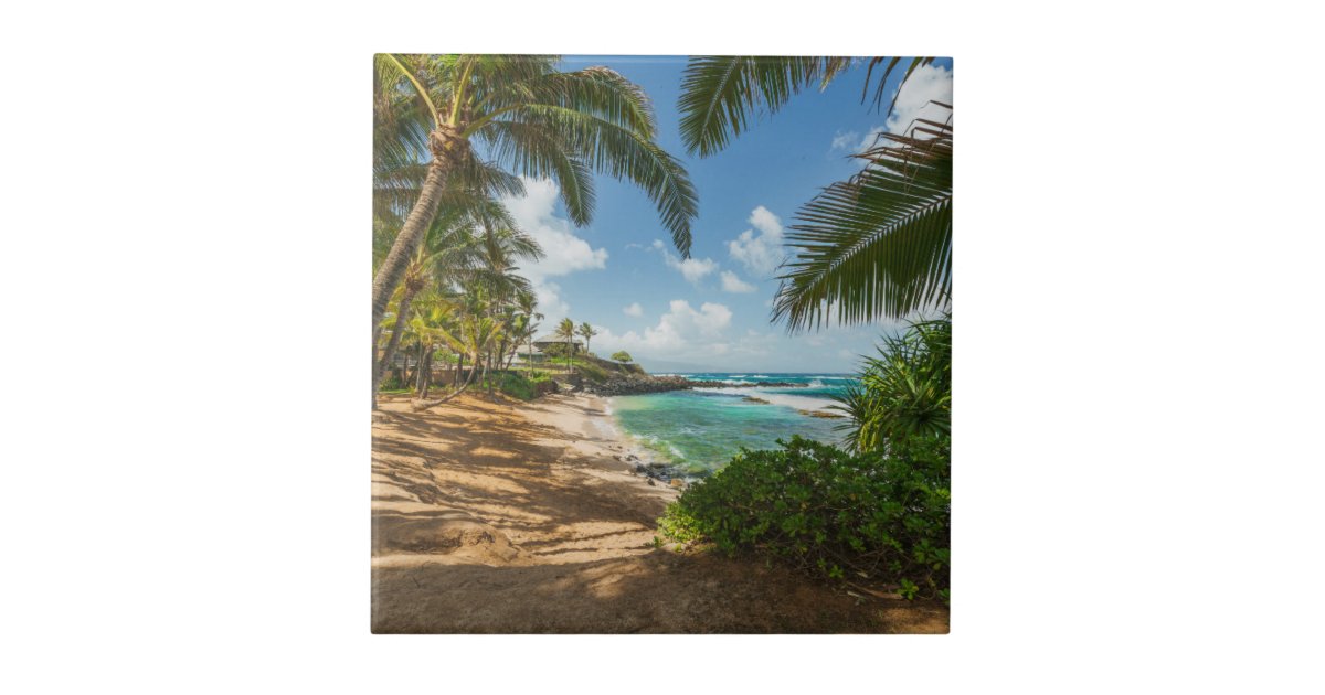 Kuau Cove Beach Maui, Hawaii Ceramic Tile Zazzle