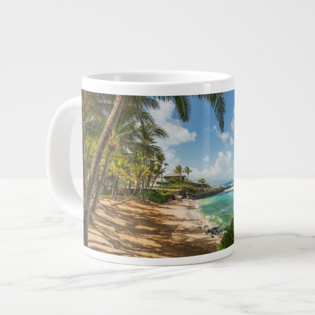 Kuau Cove Beach | Maui, Hawaii Giant Coffee Mug (Front Left)