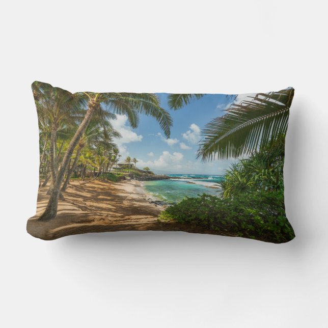 Kuau Cove Beach | Maui, Hawaii Lumbar Pillow (Front)