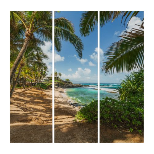 Kuau Cove Beach  Maui Hawaii Triptych