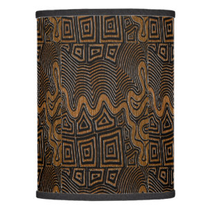 Kuba Cloth Motif Print Lamp Shade