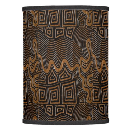 Kuba Cloth Motif Print Lamp Shade