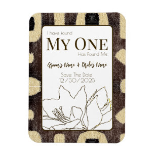 Kuba Cloth Pattern Tribal African Save the Date Magnet