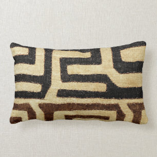 Kuba Cloth Pillow, 8/18 Lumbar Lighter Pillow