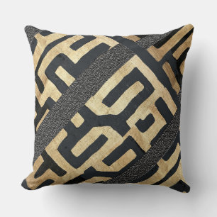 Kuba Cloth Print Throw Pillow
