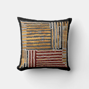 Kuba Cloth Print Throw Pillow