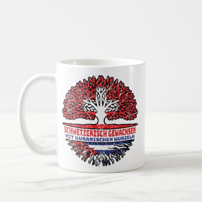 Kuba Kubanisch Schweizer Schweiz Baum Wurzel Coffee Mug (Left)