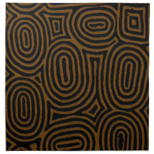 Kuba Legacy: Dark Brown & Black Ethnic Cloth Napki Napkin