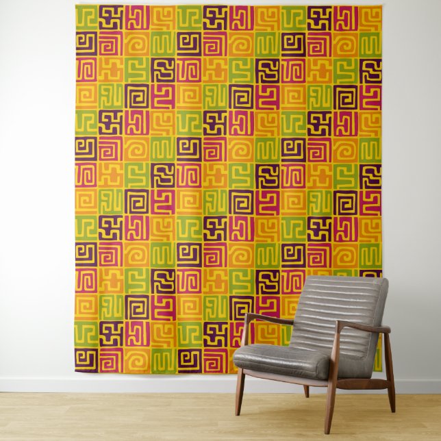 Kuba Style Pattern 071019 - Colorful Tapestry (In Situ)