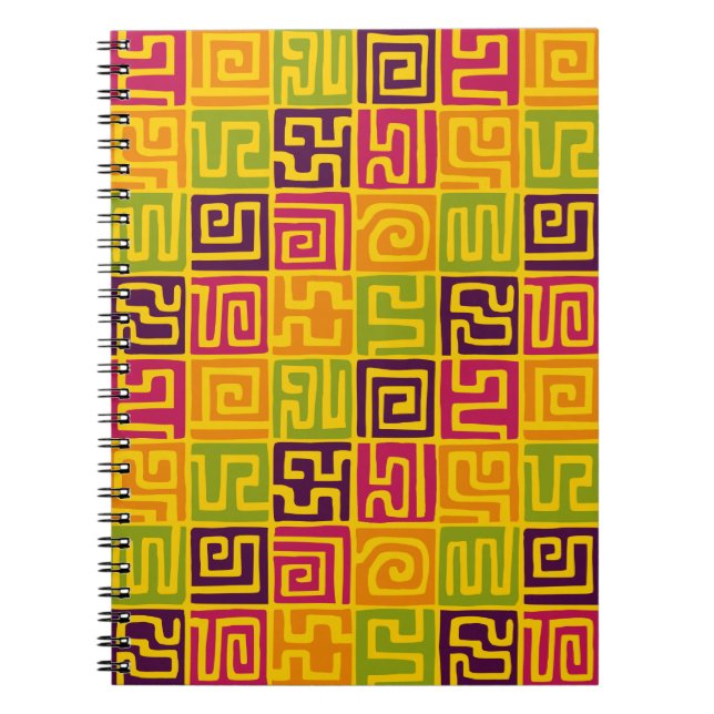 Kuba Style Pattern 071019 - Colors Notebook (Front)