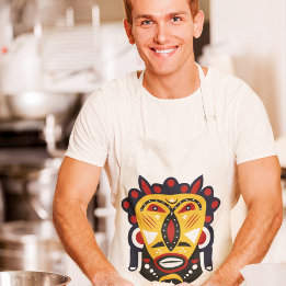 Kuba tribal mask adult apron