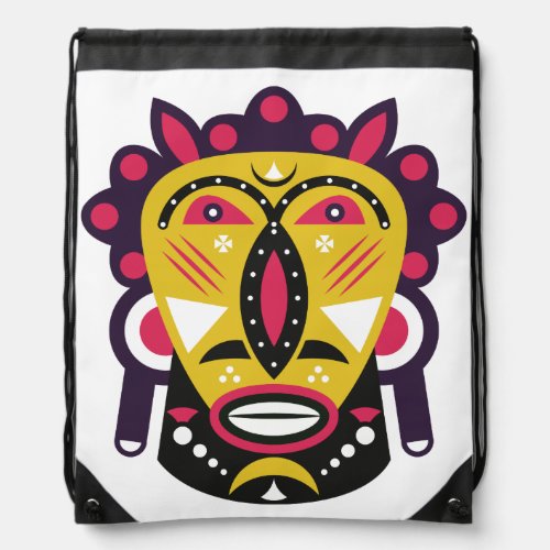 Kuba Zulu Mask Drawstring Bag