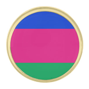 Kuban People's Republic Flag Gold Finish Lapel Pin