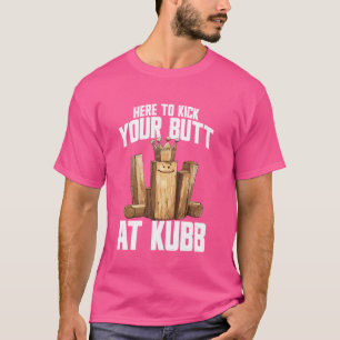 Kubb Player Lawn Game Yard Game Set Viking Chess K T-Shirt