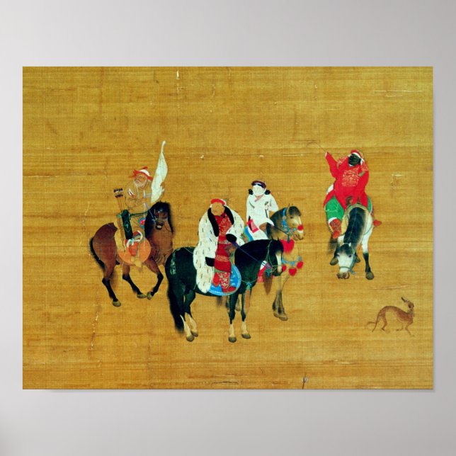 Kublai Khan Hunting, Yuan dynasty Poster (Front)