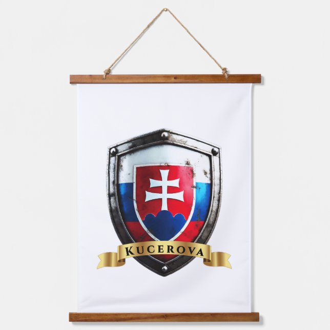 Kucerova Slovakia National Heritage Shield Hanging Tapestry (Front)