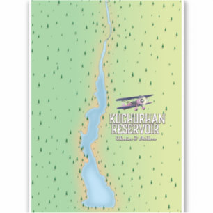 Kuchurhan reservoir Ukraine & Moldova Map Sticker