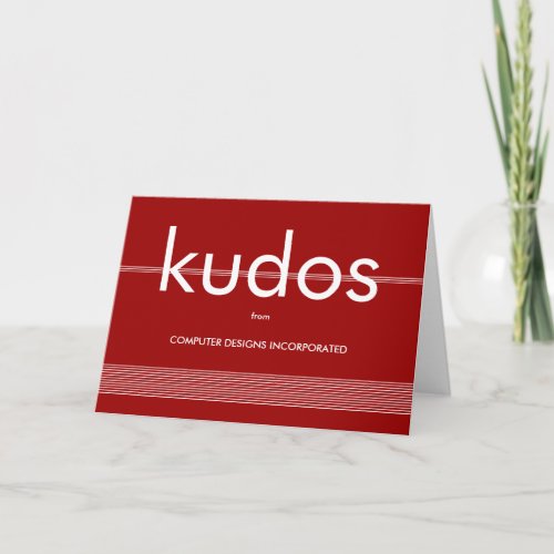 Kudos Congratulations Card