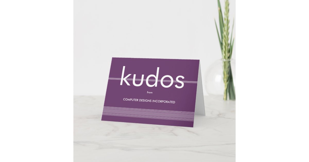 Kudos Congratulations Card Zazzle