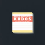 Kudos project management recognition award post-it notes<br><div class="desc">Fun shout-outs to your employees for everyday accomplishments! Recognition award post-its are a cheap and easy way to keep your staff engaged and motivated,  the perfect addition to work incentive programs. This one features kudos for participation in special projects or project management.</div>
