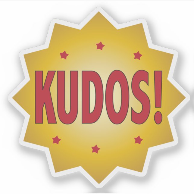 KUDOS star recognition and appreciation Sticker (Front)