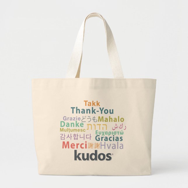 Kudos® Thank-you Large Tote Bag (Front)