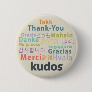 Kudos® Thank-you Pinback Button