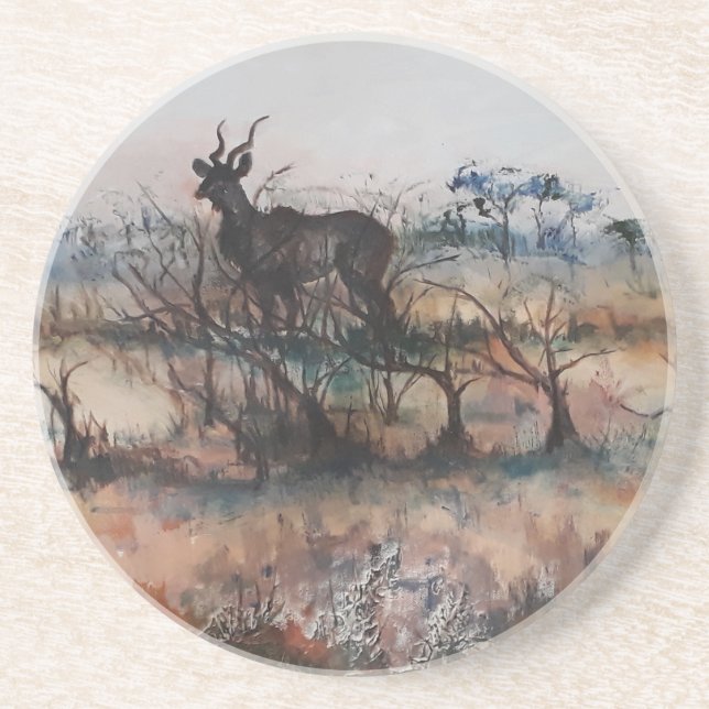 Kudu Bull Drink Coaster (Front)