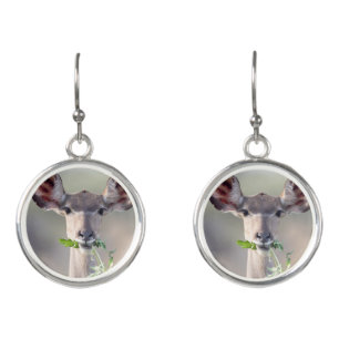 Kudu portrait earrings