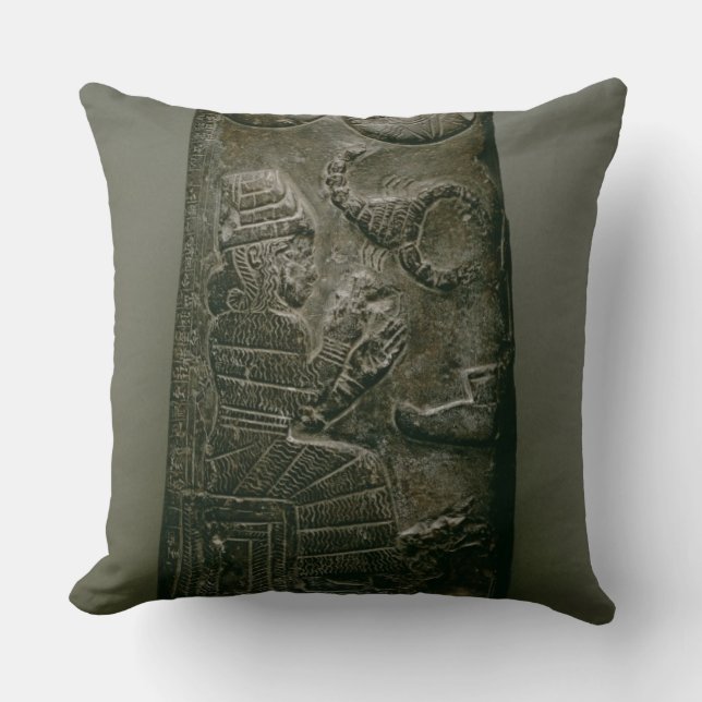 Kudurru of Nazimaruttash, King of Babylon, c.1328- Throw Pillow (Front)