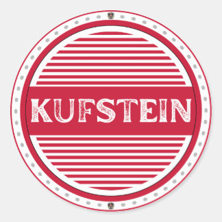 Kufstein City Pride Emblem – Austrian Identity Classic Round Sticker
