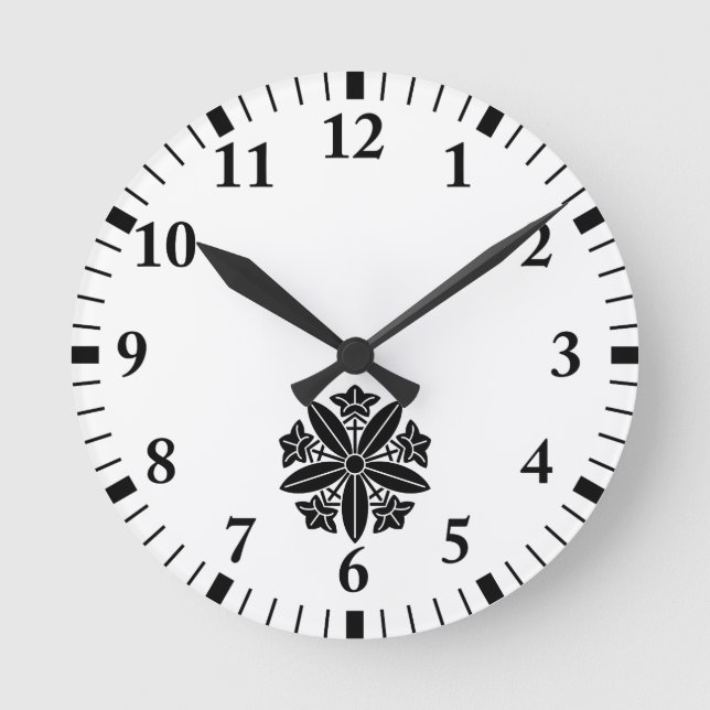 Kuga Gentian Wheel Round Wall Clock (Front)