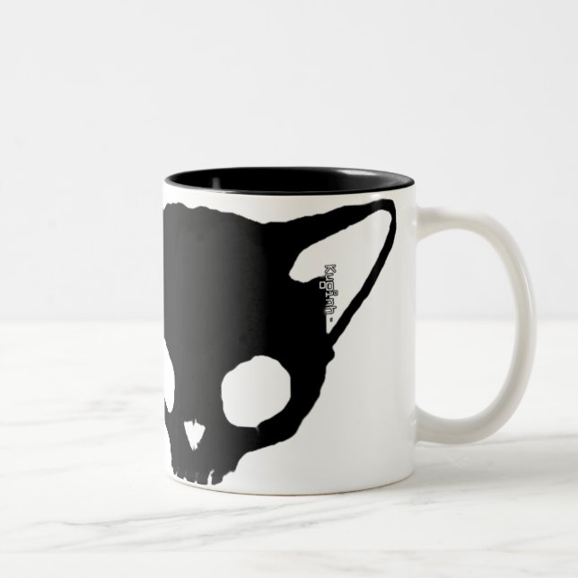 Kuginh™ Black Cat Skull mug (Right)