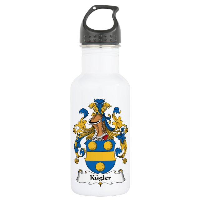 Kugler Family Crest Water Bottle (Front)