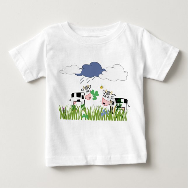 Kühe auf der Weide Baby T-Shirt (Front)