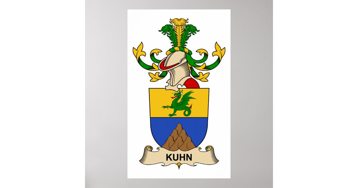 kuhn-family-crest-poster-zazzle