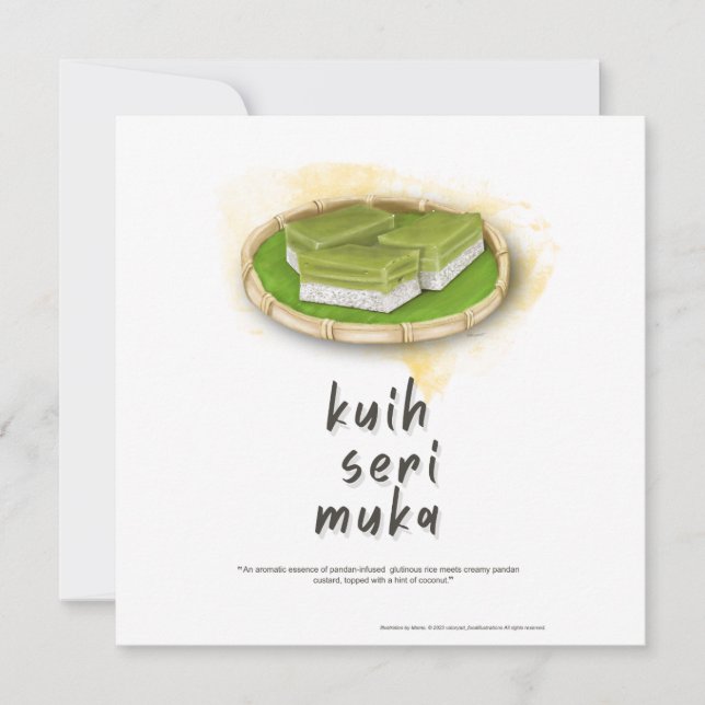 Kuih Seri Muka Malaysia Postcard (Front)