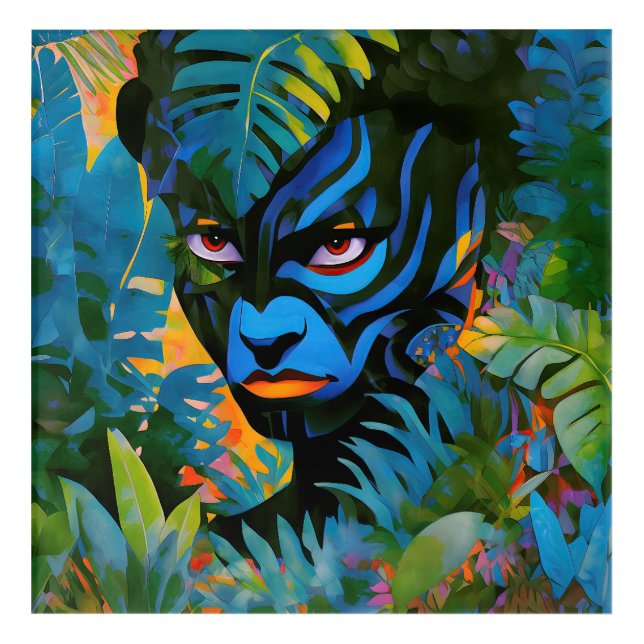 “Kuiráya” –  Painted Leaf - Women In Amazonia Acrylic Print (Front)