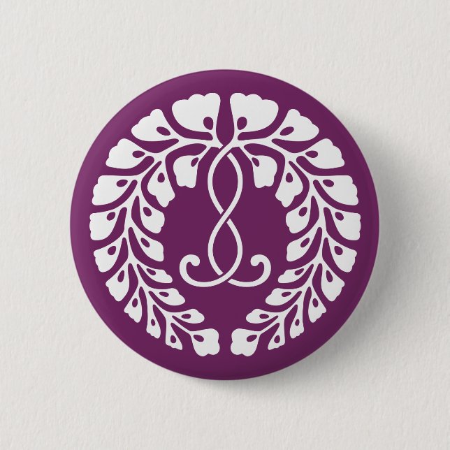 Kujo wisteria pinback button (Front)