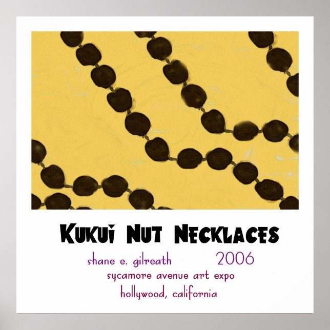 KUKUI NUT NECKLACES (non-haiku version) Poster (Front)