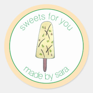 Kulfi Qulfi Indian Food Ice Cream Frozen Dessert Classic Round Sticker