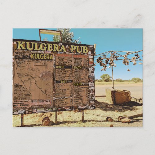 Kulgera Roadhouse Sign Postcard