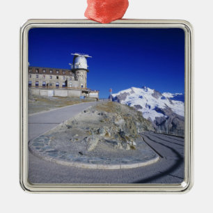Kulm hotel and trail, Gornergrat, Zermatt, Metal Ornament