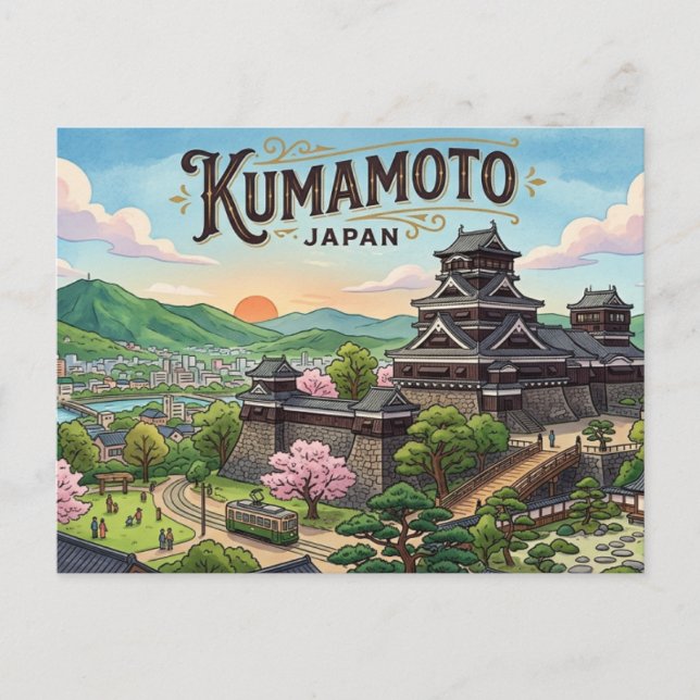 Kumamoto Japan Travel postcard (Front)